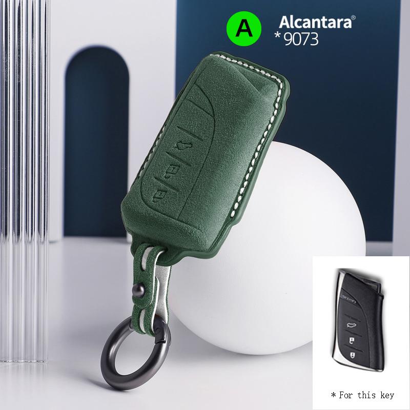Interior Mouldings Alcantara For Lexus ES200 300H RX UX260 Car Key Case Accessories Keychain Suede Cover Shell Keychain Styling