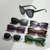 Fashion Street Shooting Cat Eye Sunglasses Photo Props Oval Frame Gradient Lens Sun Glasses UV400 Protection Eyewear for Women