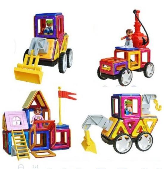 

Magplayer [Bulldozer Parts Set] Special Vehicle Parts, Sold Individually, Add-On, Trial Pack, Refill Pack, Magnetic Blocks, Educational Toy, Fosters