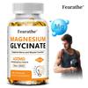 Fearathe Magnesiumglycinat Kapseln, mit Vitamin B6 und Vitamin D3, Magnesiumglycinat Komplex, 120 Kapseln