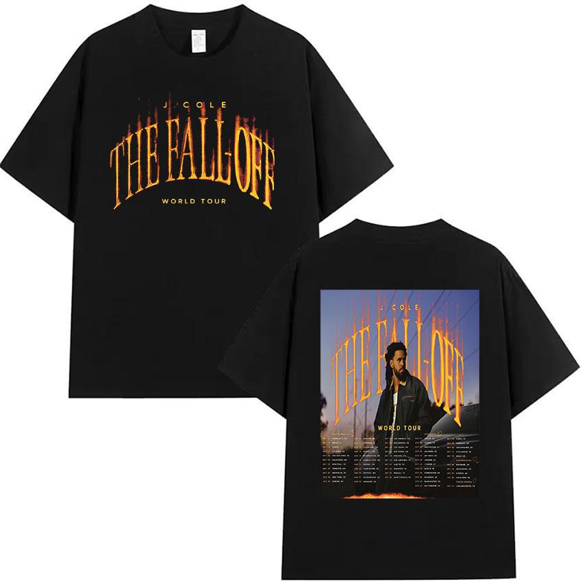 J.Cole The Fall Off Welttournee 2026 Grafik T-Shirt Unisex Vintage Hochwertiges Mode-T-Shirt Kleidung Übergroßes Baumwoll-T-Shirt