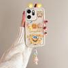 KEYSION Cute Ear 3D Cartoon Case for OPPO Reno14 F 5G with Bracelet Soft Silicone Shockproof Phone Cover for OPPO Reno 14F 5G