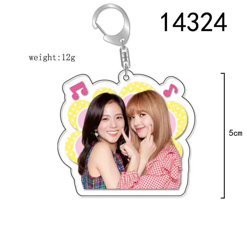 BLACKPINK Acrylic Double-Sided Keychain: Lisa, Jisoo, Jennie, Rosé