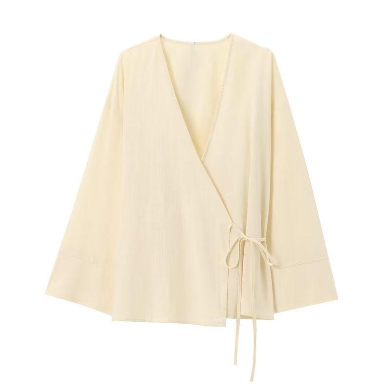 Zbzr Spring New Women Clothes Western Style Texture Double Placket Kimono Outerwear Trousers 5427743 5427431