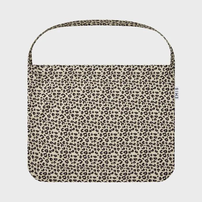 LEOPARD CORDUROY ECO BAG-CREAM