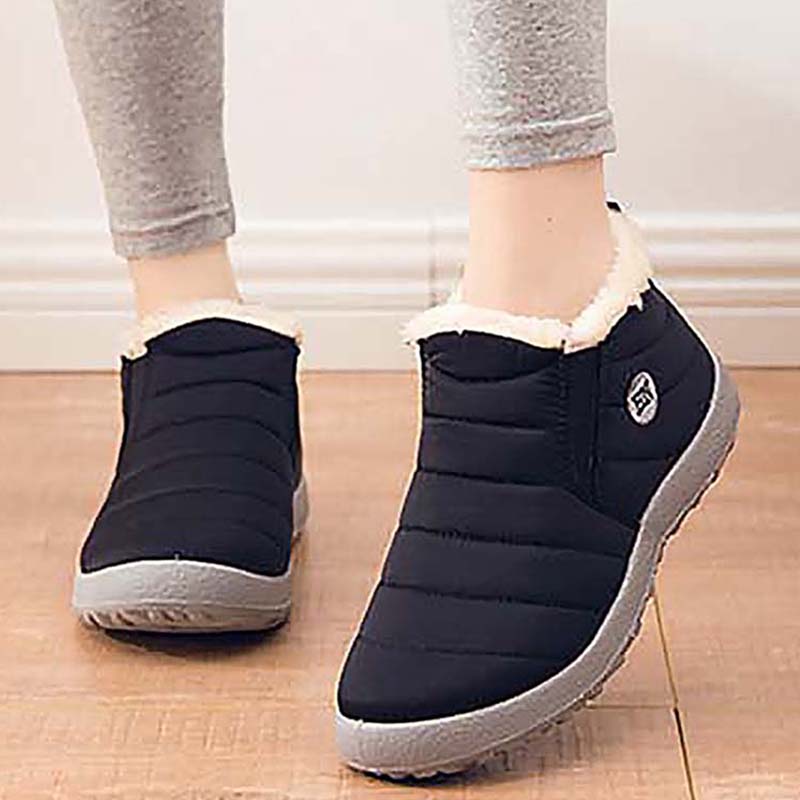 Schnee Frauen Stiefel Mode Unisex Schuhe Slip On Plattform Schuhe Für Frauen Stiefeletten Wasserdichte Plüsch Winter Schuhe
