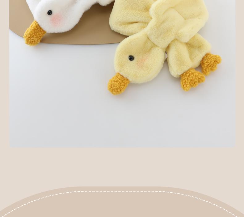 Winter Cartoon Gans Plüschschal für Jungen & Mädchen - Warmer, winddichter Nackenschutz für Kleinkinder.