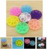 Travel Pillbox 7 Cell Mini Medicine Drug case Portable PP Round Shape Seven Grids Rotate Vitamin Pill Storage Case