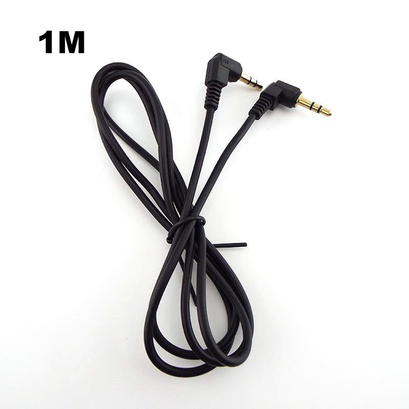 0,5m/1m 3,5mm samec-samec konektor prodlužovací kabel úhel 90 stupňů pro auto AUX reproduktor stereo audio kabel