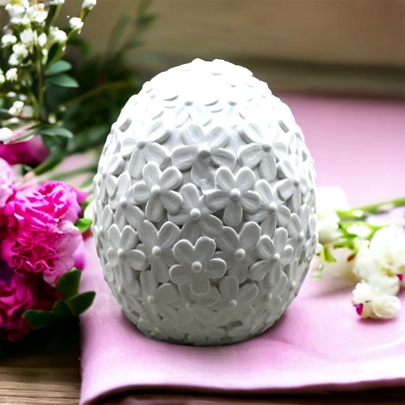 Flower Egg Silicone Casting Mold Individually or As A Set Candle Mould Concrete Plaster Jesmonite Easter Decoration Eggs DIY Craft