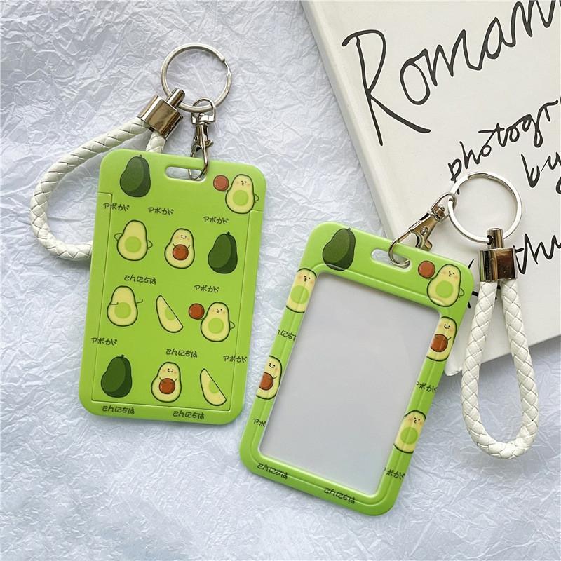 Waterproof Cartoon Plastic Card Cover Women's Kids Bus Credit ID Name Business Working Bank Card Badge Holder Protective Cover