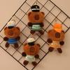 Cute Policeman Kapibala Pendant Plush Fire Traffic Police Capybara Doll Bag Hanging Key Doll Doll