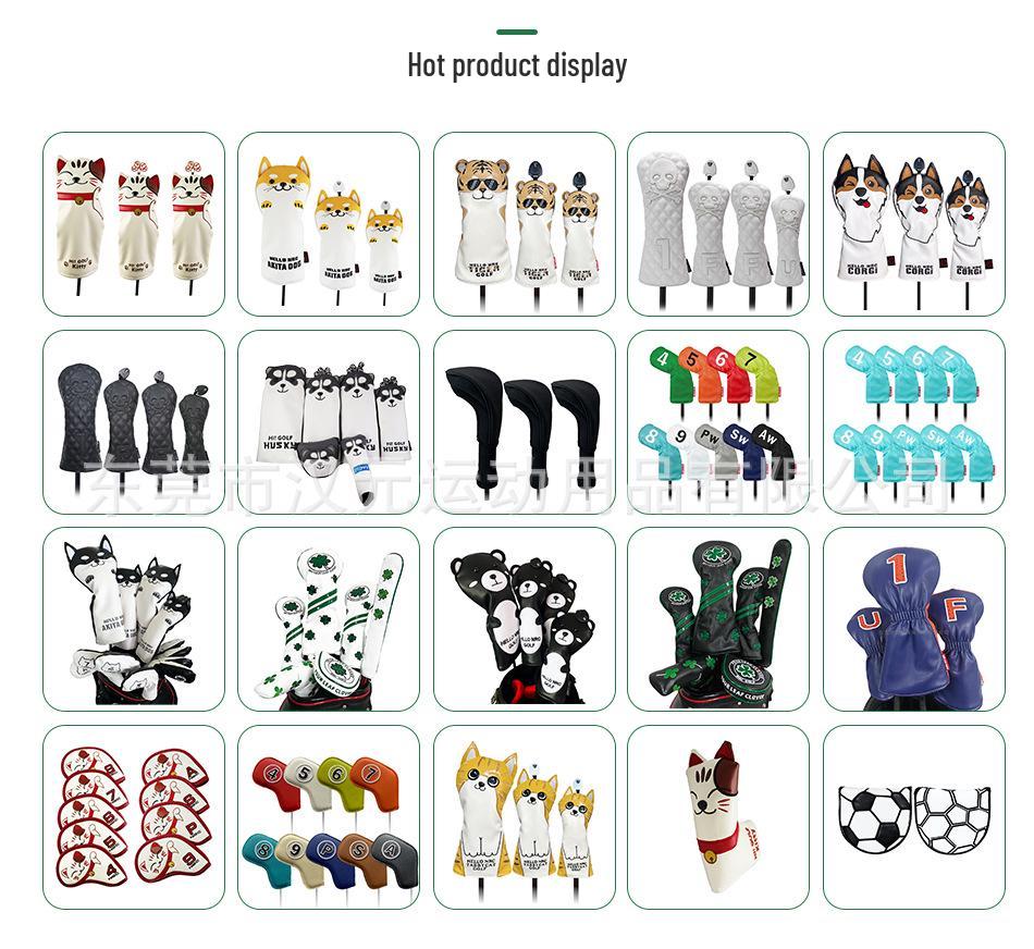Cherry Blossom Golf Club Headcovers Set: Wood & Iron Covers