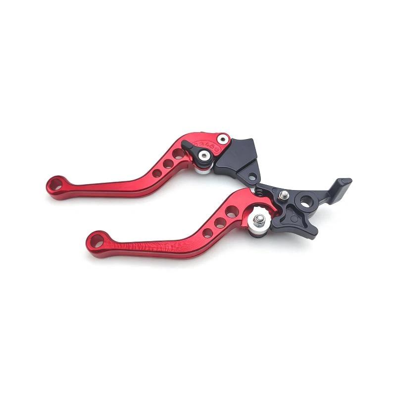 2Pcs Universal Cnc Alloy Motorcycle Brake Handle Adjustable Adjustable Front Rear Disc Brakes Double Disc Brake Handle Lever