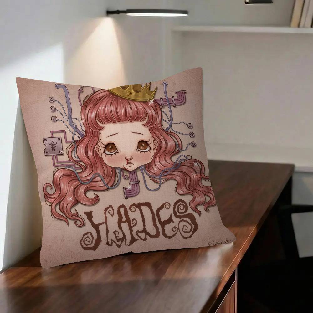 HADES SACRIFICE Melanie Martinez Reflective Cushion Cover Car Throw Pillow Case For Sofa Car Christmas Gift 40x40cm 45x45cm