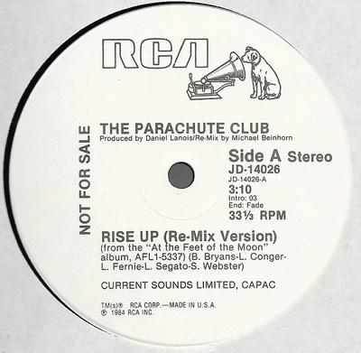 12inch Record PARACHUTE CLUB - Rise Up (Remix) / Freedom Song JD14026 RCA 1984 US Dance & Electronica Used