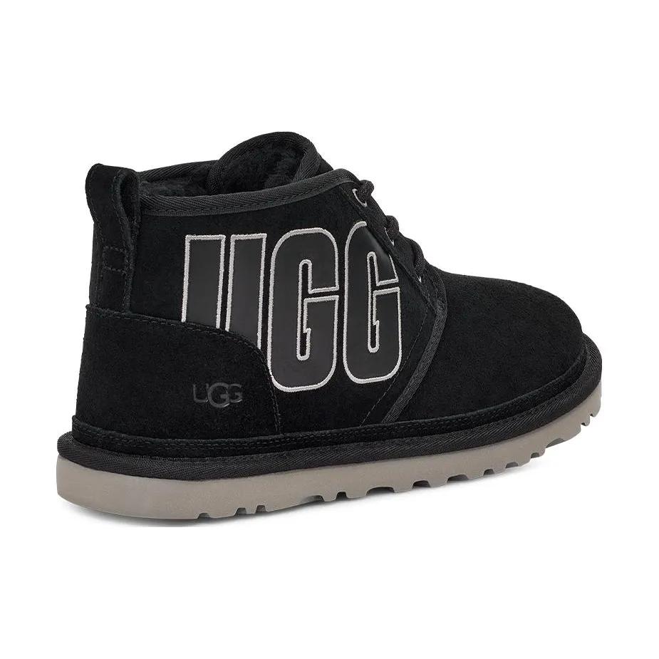 UGG Neumel Graphic Outline Boot 'Black Grey' (Unisex) Black / Grey Suede Snow Boots 1130715 BGSD