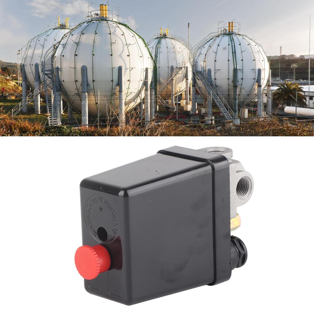 Luftkompressor Druckschalter NPT 12in 4 Anschlüsse Einstellbares Druckregelventil 90?120PSI