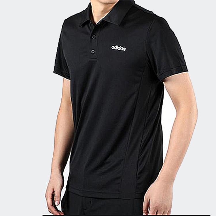 Adidas Training Sports Casual Short Sleeve Polo Shirt Men Tops Black FL0330