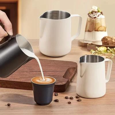 350/600ML Kavos Pieno Putojimo Ąsotis 304 Nerūdijančio Plieno Tiksli Skalė Aukštos Kokybės Latte Barista Profesionalus Kavinės Indas