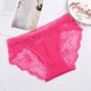 Mesh Seamless Mid-waist Underwear Women Panties Plus Size Sexy Lace Breathable Hip Lift Briefs