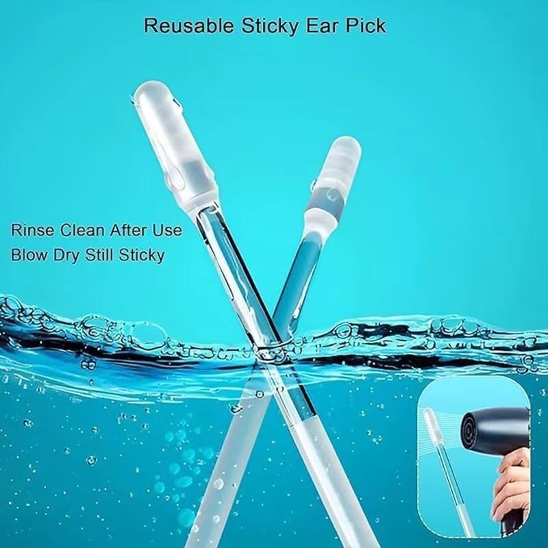 24Pcs Sticky Ear Swabs Ear Wax Removal Tool Ear Cleaner Earwax Remover for Olders Adult Kid Not Hurt Ear Digging Spoon