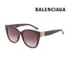 Balenciaga Sunglasses BB0103SA 005 Round Horn-rimmed UV Protection Women's