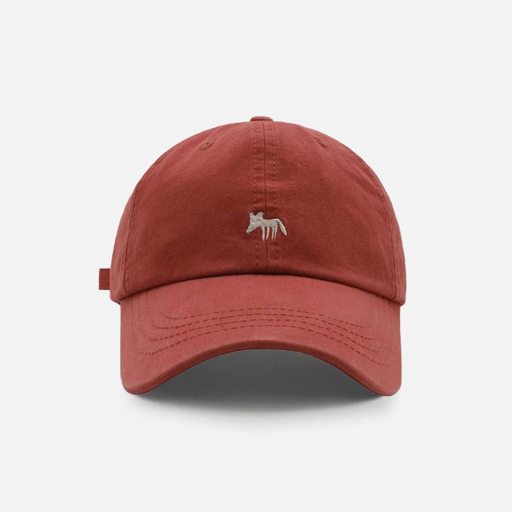 Embroidered Canvas Baseball Hat Animals Sun Hat Versatile Embroidery Baseball Cap  Girl