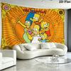 Simpsons Family Wall Tapestry Aesthetic Wall Hanging Printed Fabric Blanket Decorative Tapestries for Bedroom Living Room Home Decor