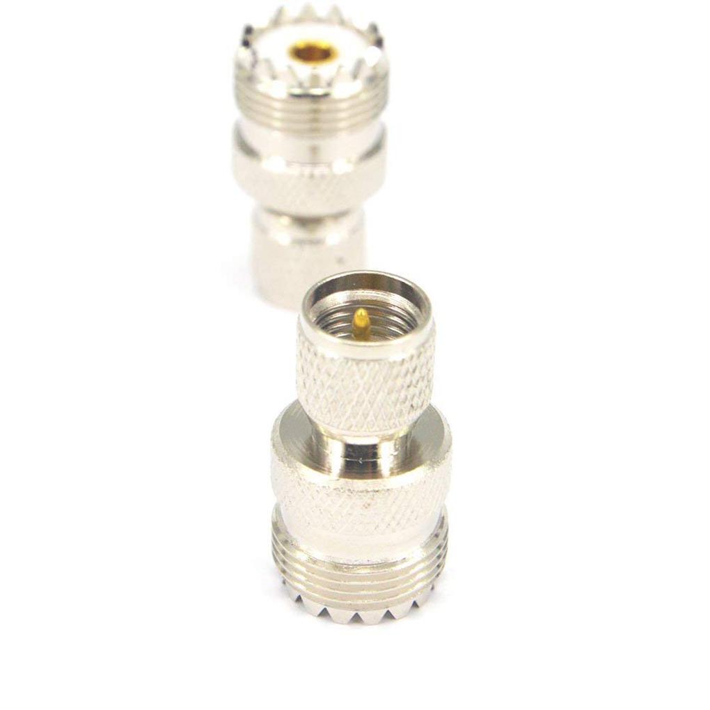 4/6pcs UHF Female to UHF Male Adapter Straight F/M Antenna Coaxial Connector