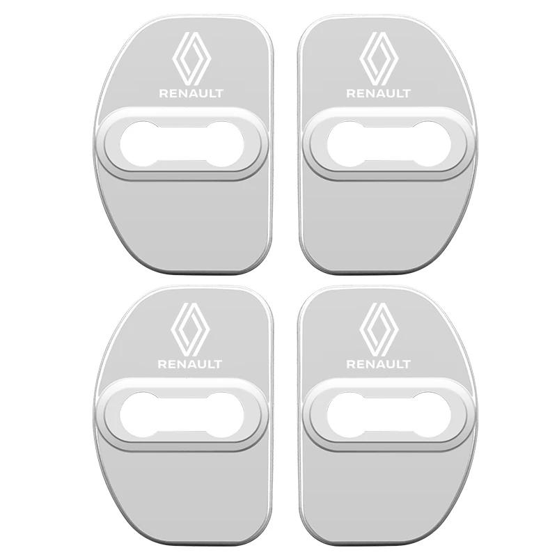 Interior Stickers For Renault Clio Captur Trafic Scenic 2 Megane 2 3 4 Kadjarle 4Pcs Titanium Alloy Car Door Lock Protective Cov