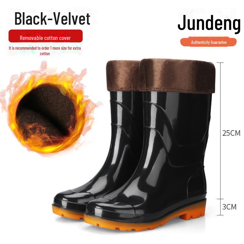 Fashionable Mid-Tube Waterproof Water Shoes - Thick-Soled, Non-Slip, Wear-Resistant, Suitable for All Seasons