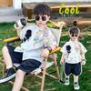 Boys' 2026 Summer Fashion: 3D Flower Print Short Sleeve Shirt & Shorts Set