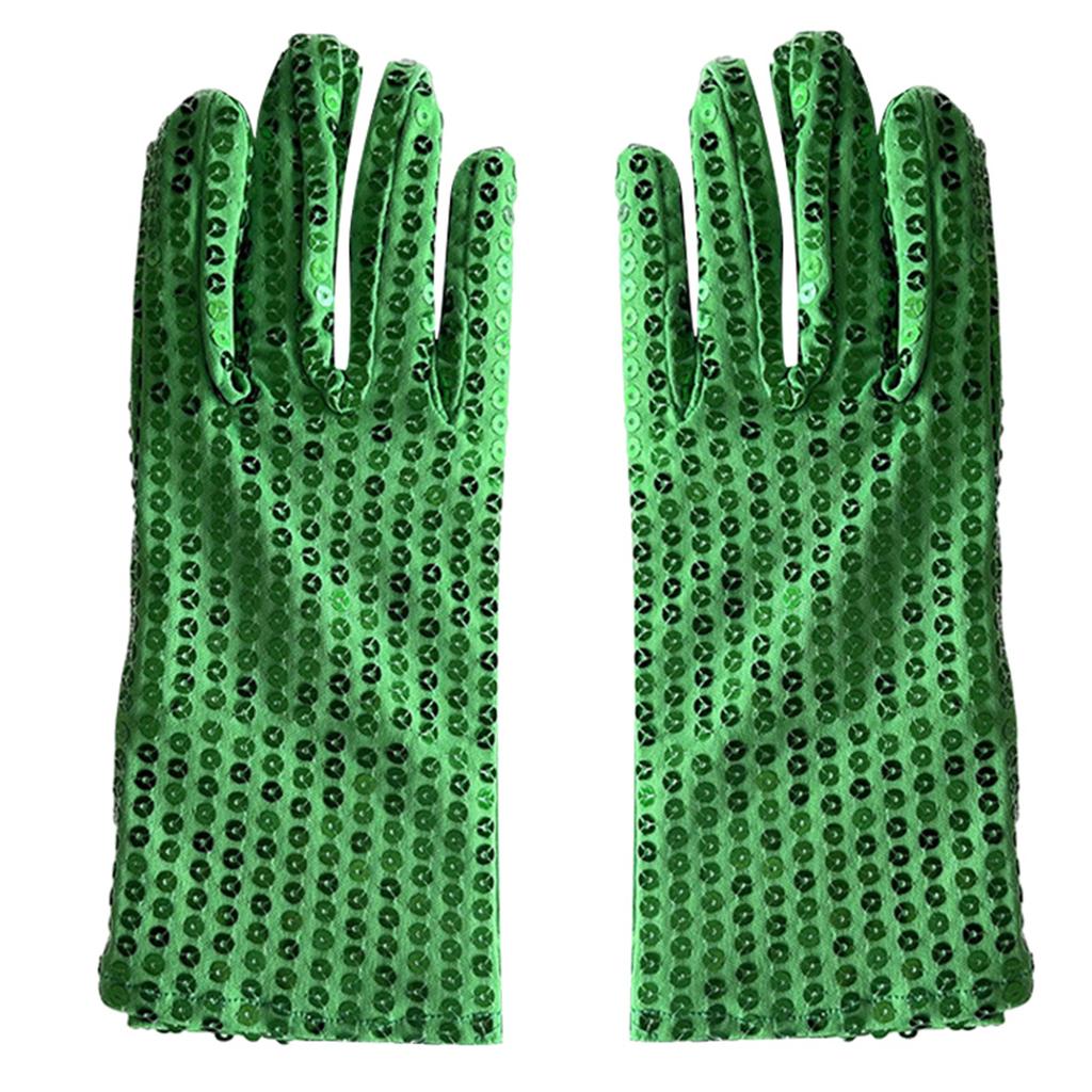 Short Sequin Gloves for Stage Women Party Gloves Short Gloves Evening Dance Party Dress Up Hand Gloves Festival Handwear