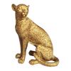 Figurine d'Animal en Résine Modèle Léopard Doré, Statue Vivante, Posture Accroupie ou Courante, Ornement de Haute Qualité pour Meuble TV, Entrée, Bureau, Pendaison de crémaillère,