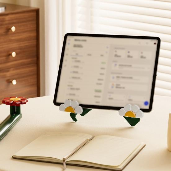 Bookshelf Three-Layer Staggered Display Stand Flower Decor Triangular Stable Support Portable Foldable Book Rack