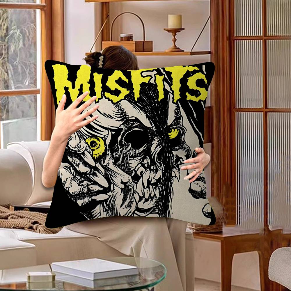 Classic M-Misfits Punk Band Cushion Cover Decorative Pillow Sofa Home Decor Case Pillow Cases