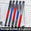 6pcs Socket Organizer, 1/2 Inch, 3/8 Inch And 1/4 Inch Drive Socket Rail Holders, Heavy Duty Socket Racks, Black Rails