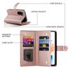 For Xiaomi Poco M7 4G (EU) (171mm) Case Zipper Pocket Wallet Leather Phone Cover with Straps