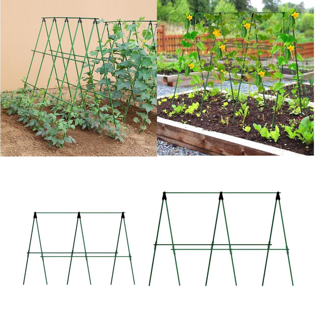 Cucumber Trellis A Frame Garden Trellis Easy to Install Garden Stakes Plant Grow Support for Fruits Squash Outdoor Courtyard