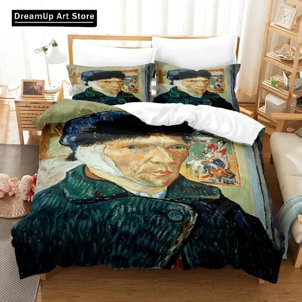 Set Biancheria da Letto Pittura a Olio Astratta Van Gogh Copripiumino Set Letto Coperta Trapunta Singolo Matrimoniale Queen King Size Ragazzi Adulti Tessile per la Casa
