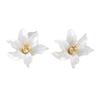 Exquisite high-end three-dimensional flower oil drop earrings, retro fashion personalized flower earrings, temperament versatile stud earrings
