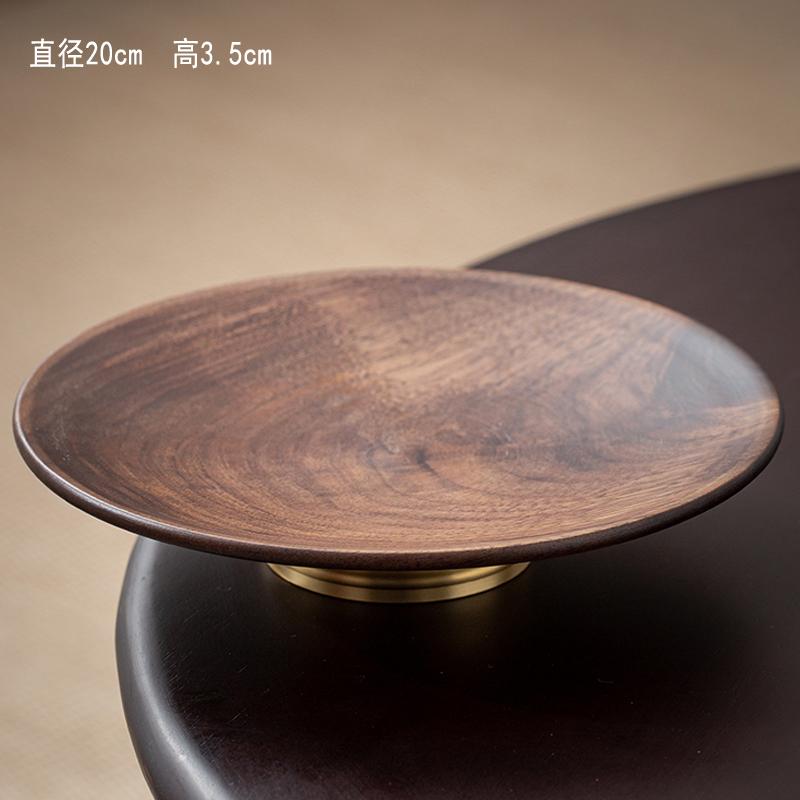 Exquisite Walnut Wooden Tea Tray Dried Fruit Snack Fruit Plate  Dessert Plate Tea Shop Tea Tray Cake Pan Dim Sum Dish Plates