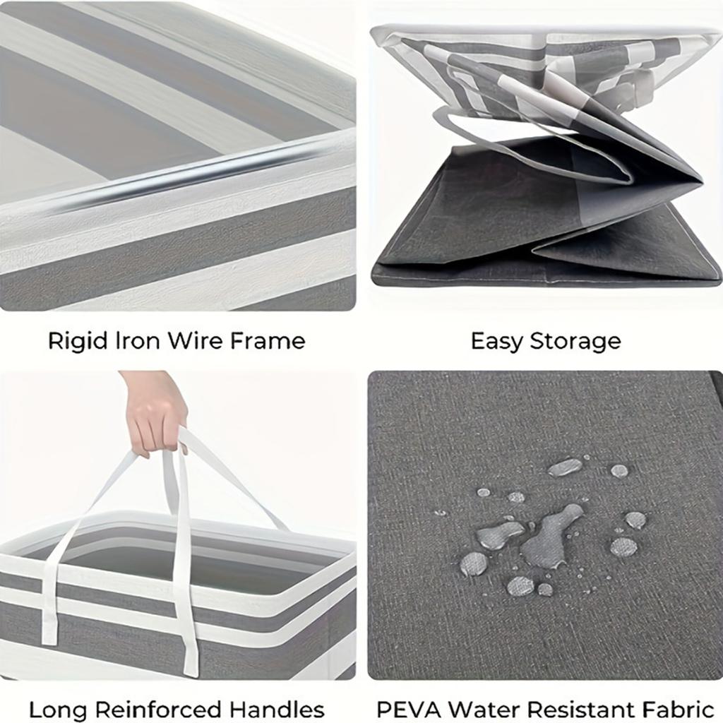 75L Large Laundry bags Baskets with Handles Durable Dirty Clothes Hamper Storage Basket for Home Dorm Hotels Laundry 40*30*60cm