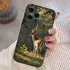 Sika D-Deer Illustration  Phone Case For iPhone 17,16,15,14,13,12,11 Plus,Pro Max,XS,Soft Silicone Black Cover