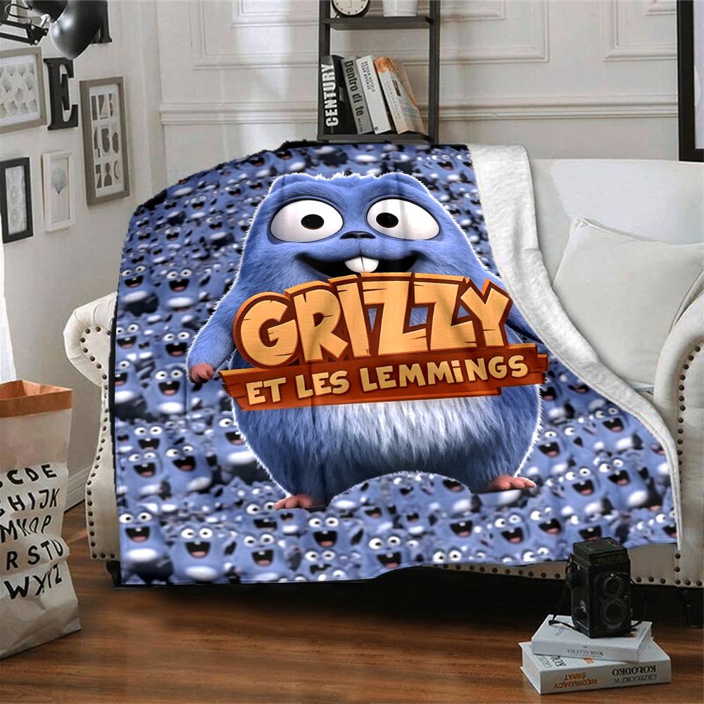 Grizzy & Lemmings Decke Warme Dekoration Perfekt für Wohnzimmer Bettwäsche Bett für Alle Anlässe Warme Dekoration