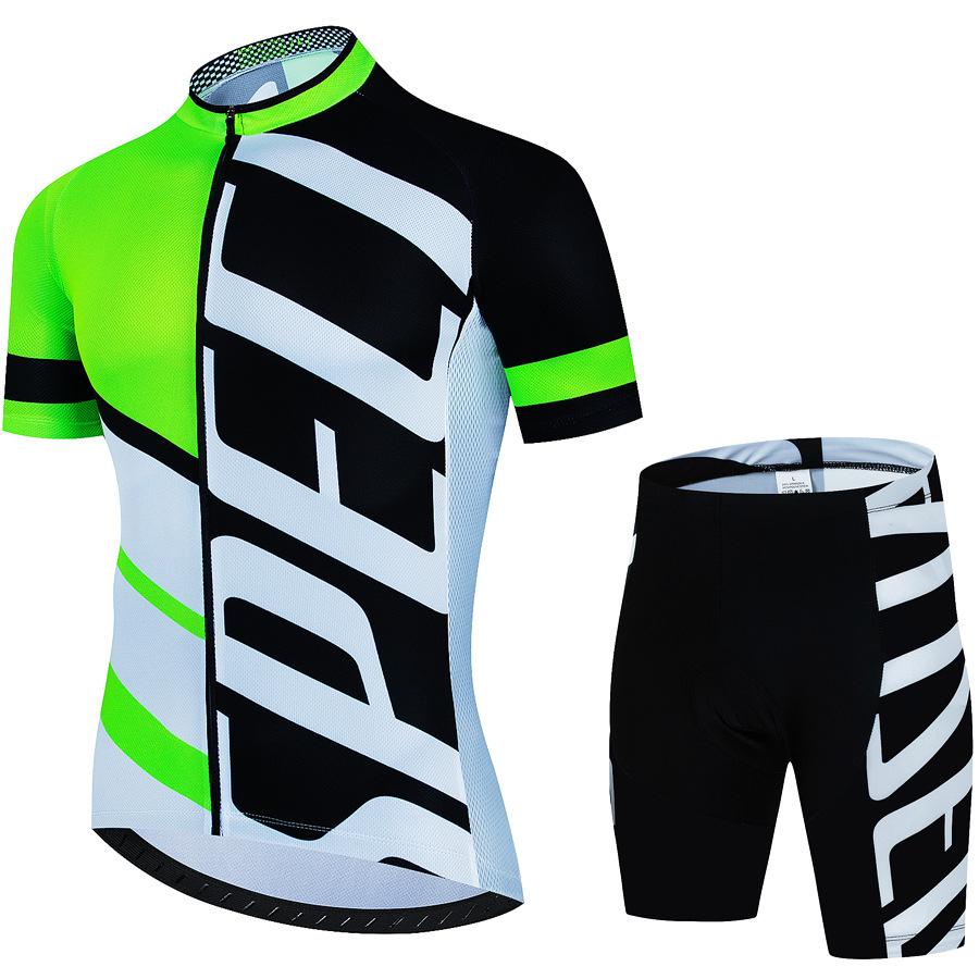 Tour De France Team Cycling Jersey & Pants Set Men's Short Sleeve Summer Bike Clothing Breathable Quick Dry Outdoor Road Bicycle