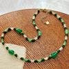 National Style Retro Natural White Crystal, Quartzite Contrasting Color High-End Sense Collarbone Chain Atmosphere Necklace Neck