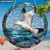 2D Flat Sign, 1pc Acrylic Sign, Bird On the Sea, Sun Catcher, Light Trap, Window , Room, Commercial, Garden Decoration