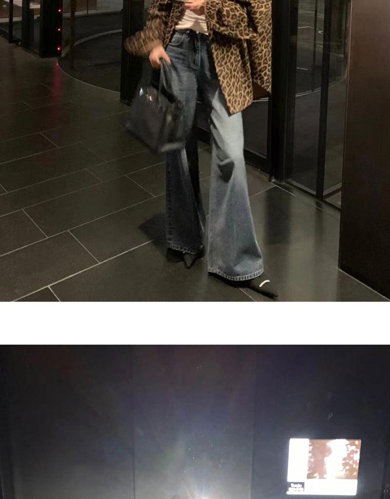 American Leopard Print Shirt Jacket - Women's Autumn Long Sleeve Top